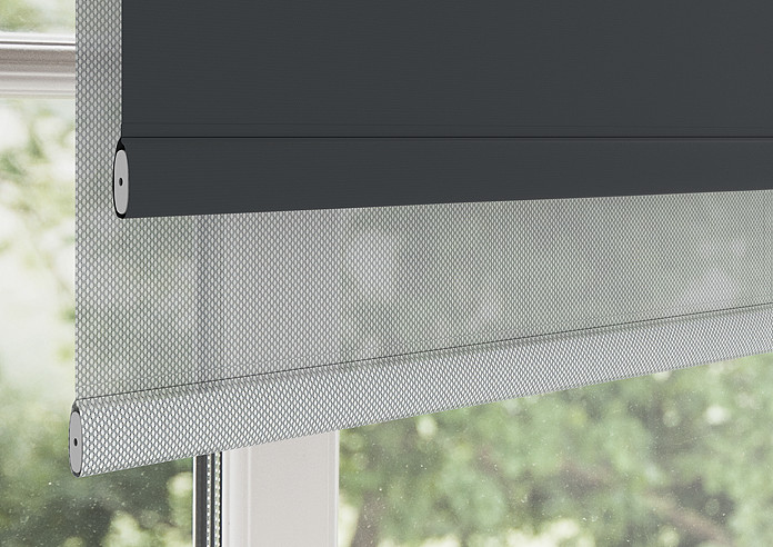 Rimini (Blackout), Black & Optima Tide - Double Roller Blind - Image 4